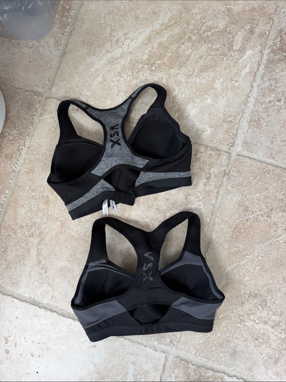 VSX Racerback High-Support Sports Bras 34D in Black and Heather Gray (Set of 2) - Picture 2 of 3